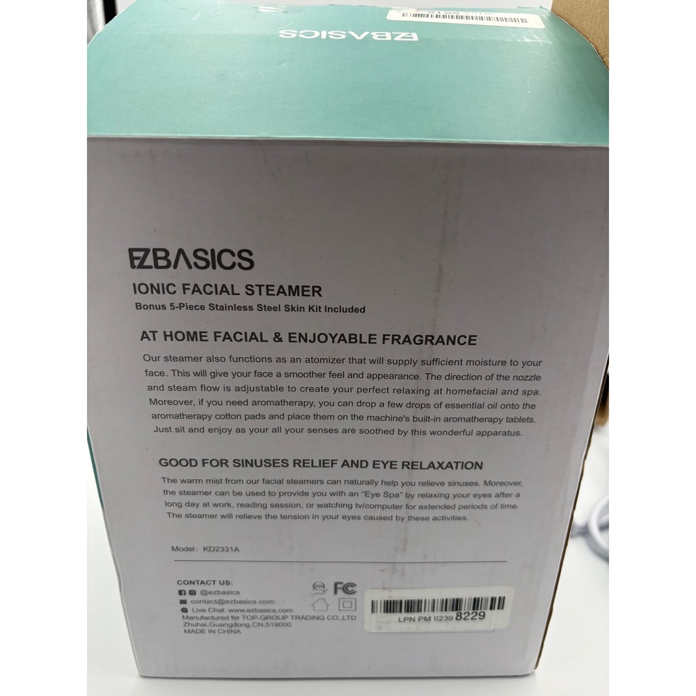 EZBasics Ionic Facial Steamer Nano Ionic Steam Skincare Beauty Regimen Great! - Picture 5 of 5